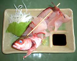 赤ウルメのお造り