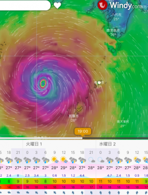 台風第9号 (メイサーク)8/31 4:35